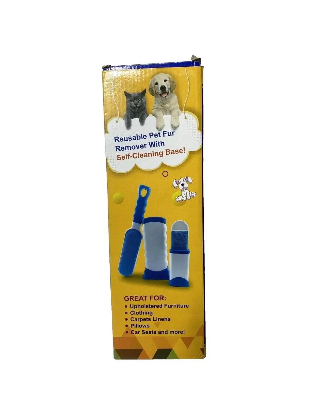 Reusable Pet Hair Remover Brush for Dogs & Cats, Self-Cleaning, Easy to Use